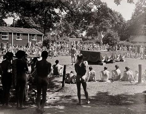 nudist families pics|Family beauty contest at a nudist camp , 1965